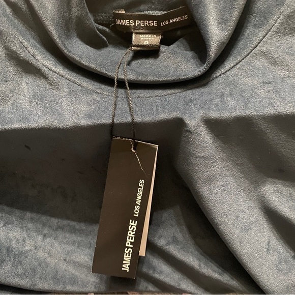 James Perse Ultra Soft Japanese Stretch Velvet Mock Turtleneck Size 0 | XS | NWT - Picture 8 of 12